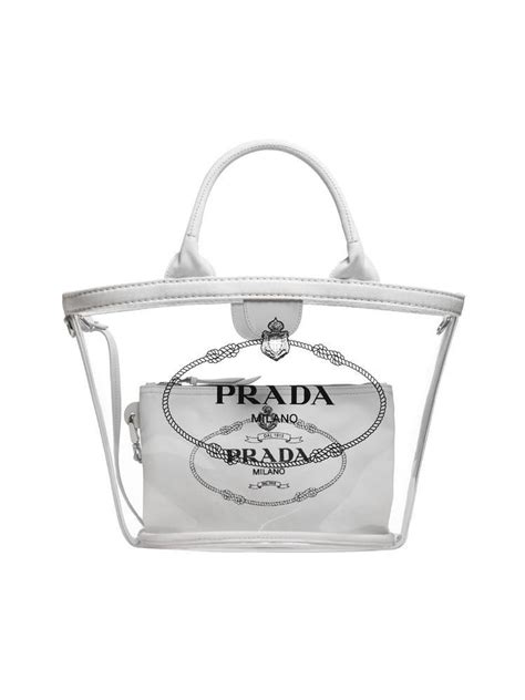 prada tote bag transparent